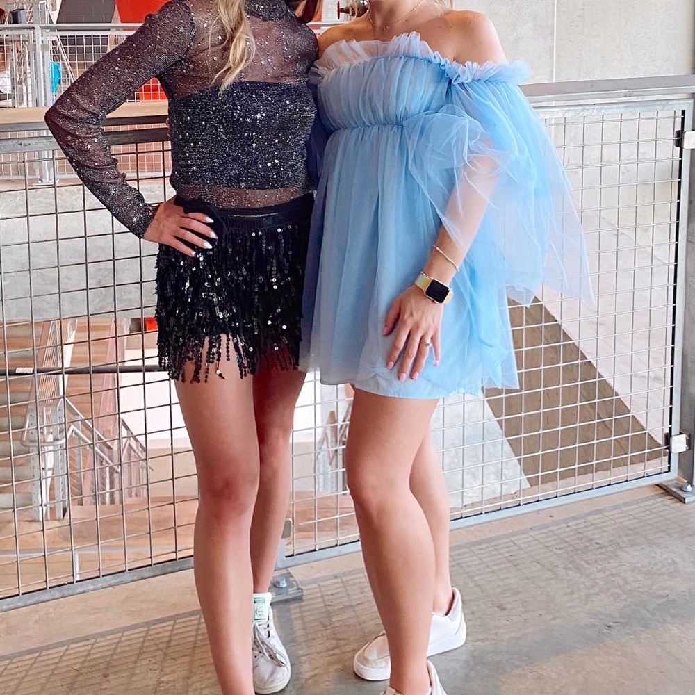 Romwe light blue mini dress
